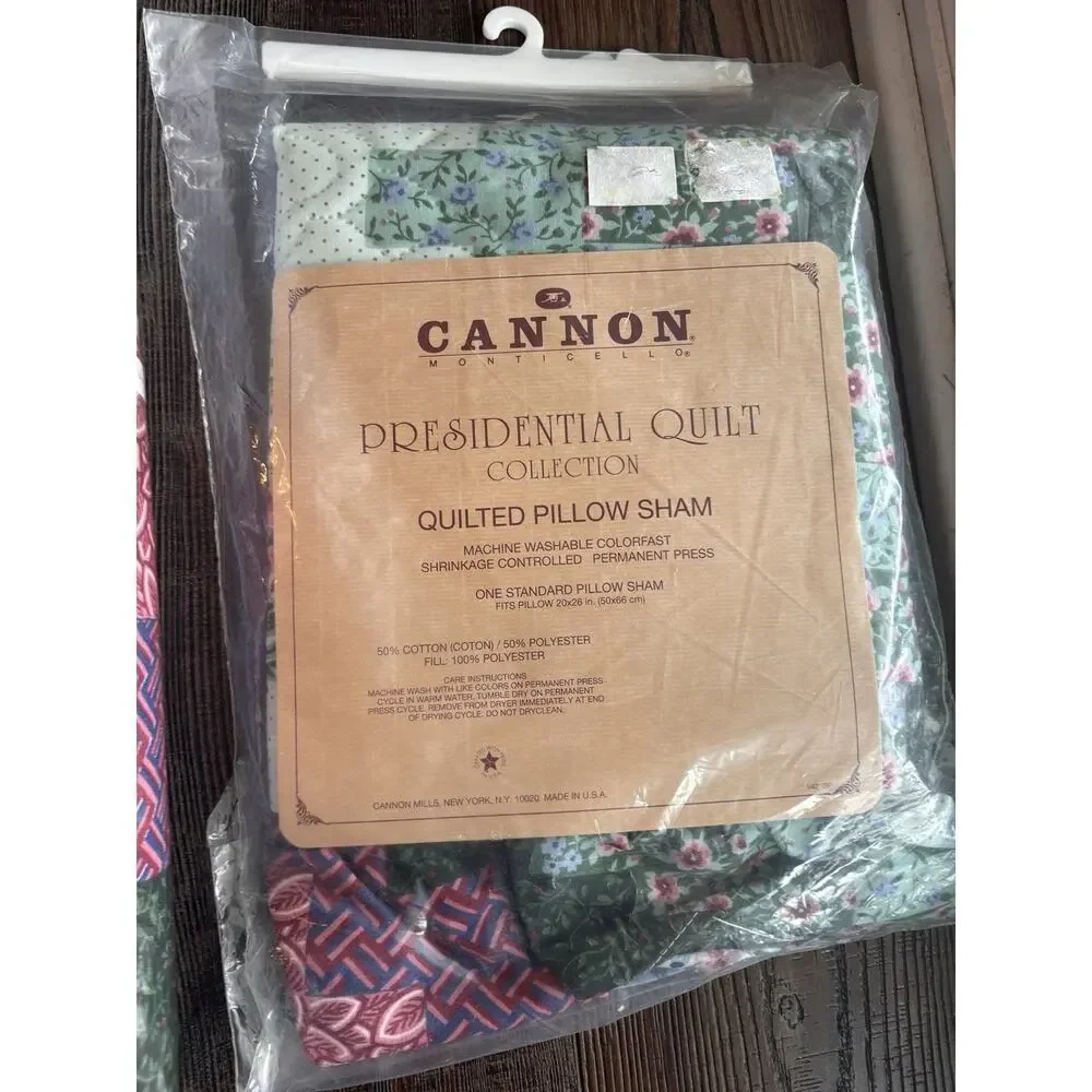 New Vintage Retro 90's Cannon Patchwork Quilt Sham Twin Grannycore Comforter